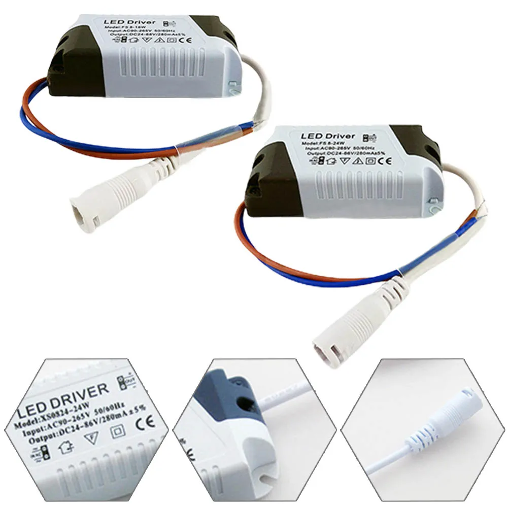 1pc LED Driver 280mA 8-24W AC 110V 220V To DC 24V Lighting Transformer Panel Ceilling Lamp LED Strip Power Supply Adapter