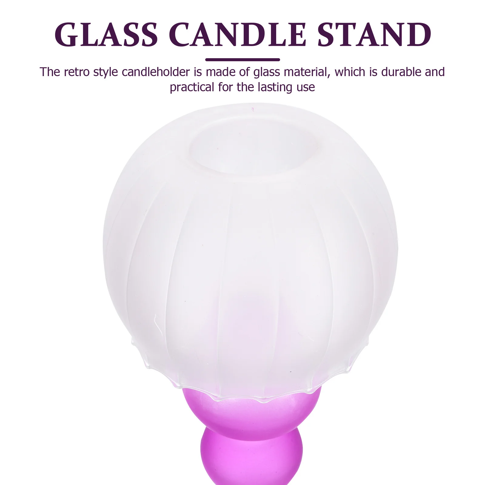

Frosted Glass Stand Vintage Retro European Style Candlestick Wedding Prop Decorative Glass Holder