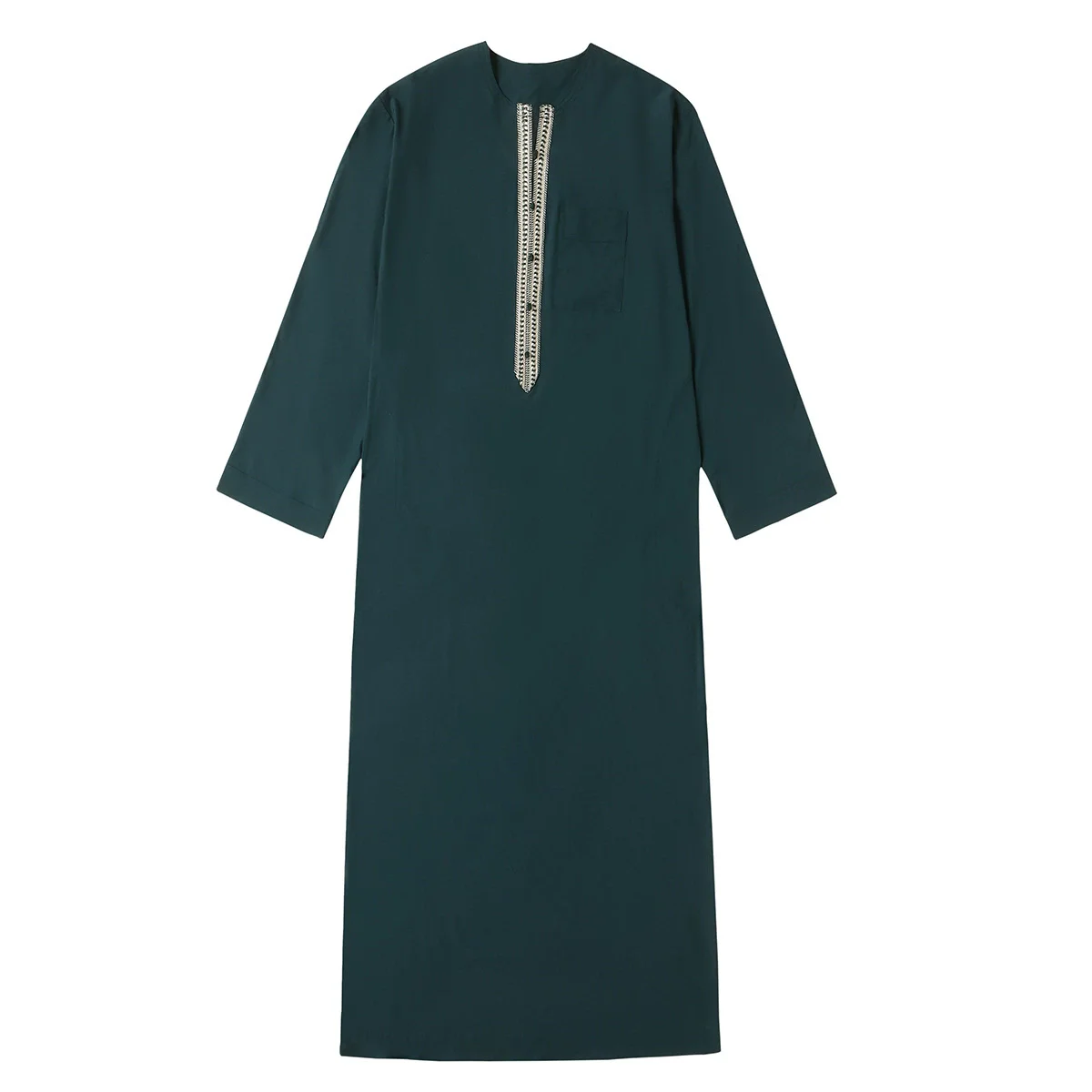 Nuovi uomini musulmani islamici abbigliamento allentato Jubba Thobe Abaya cerniera frontale Musulmane Homme caftano maxi abiti Pakistan Arabia abito