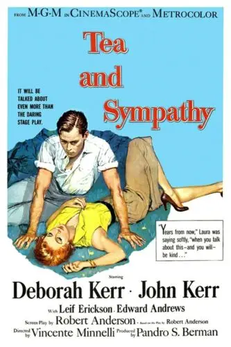 Tea & Sympathy, Deborah & John Kerr Film Advert Vintage Retro style Metal Sign