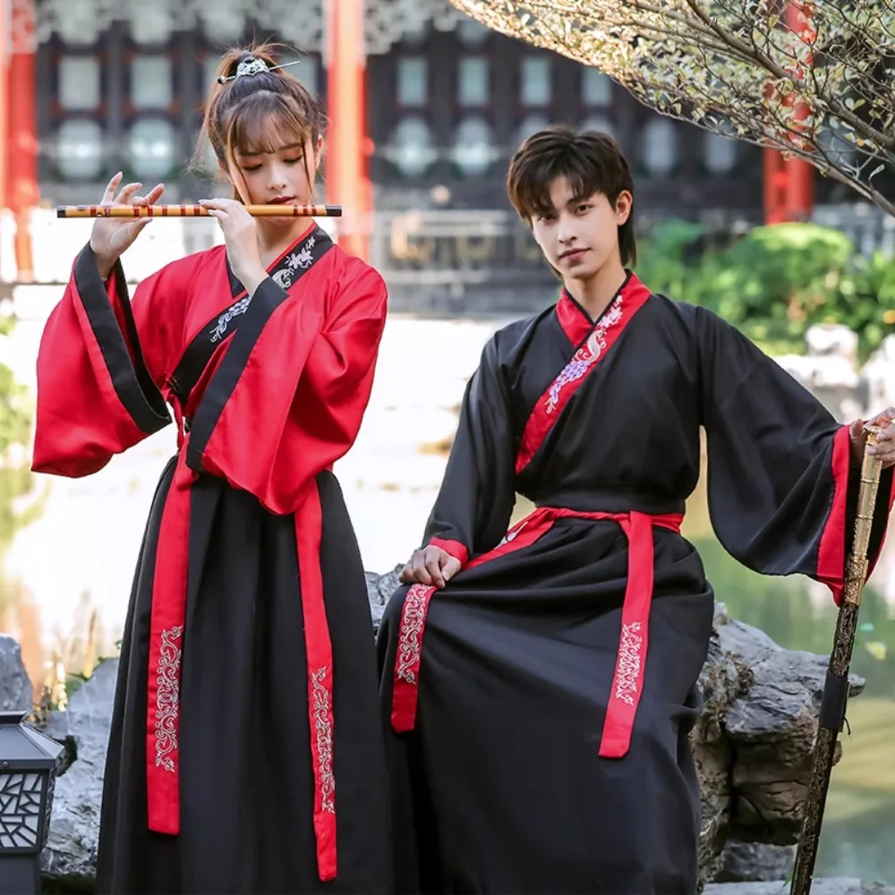 

Men's and women's ethnic style embroidered Hanfu Chinese traditional clothing cosplay costume stage dance performance clothing