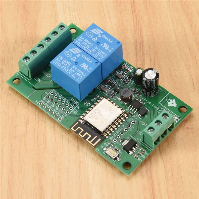 

Esp8266 Esp-12F Wi-Fi релейный модуль 2 канала 5 В/8-80 В сетевой релейный переключатель для Arduino Ide умный дом приложение дистанционное управление-AAAE