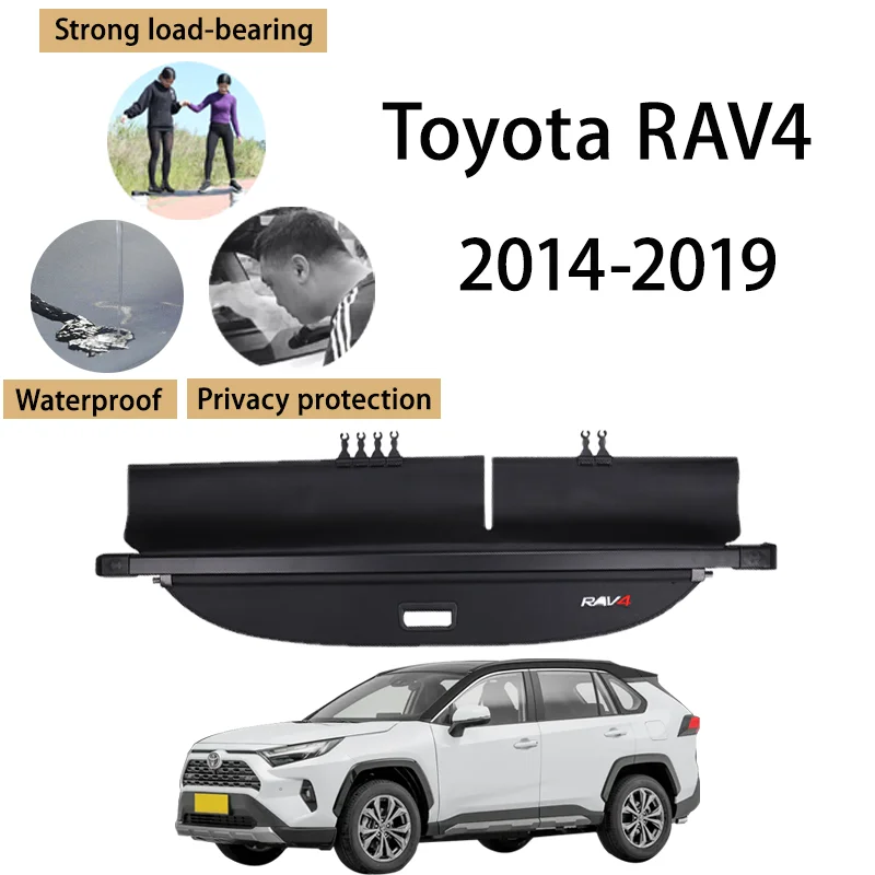 

For Toyota 2014-2019 RAV4 Cargo Cover Trunk Privacy Screen Retractable Waterproof Cargo Cover Luggage Shield cars accessories