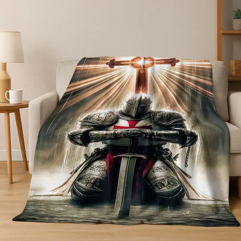

Templar Blood Knight Honor Holy Crusader Cartoon Flannel Blanket,Cozy Soft Throw Blanket for Home Bedroom Bed Sofa Cover Gift