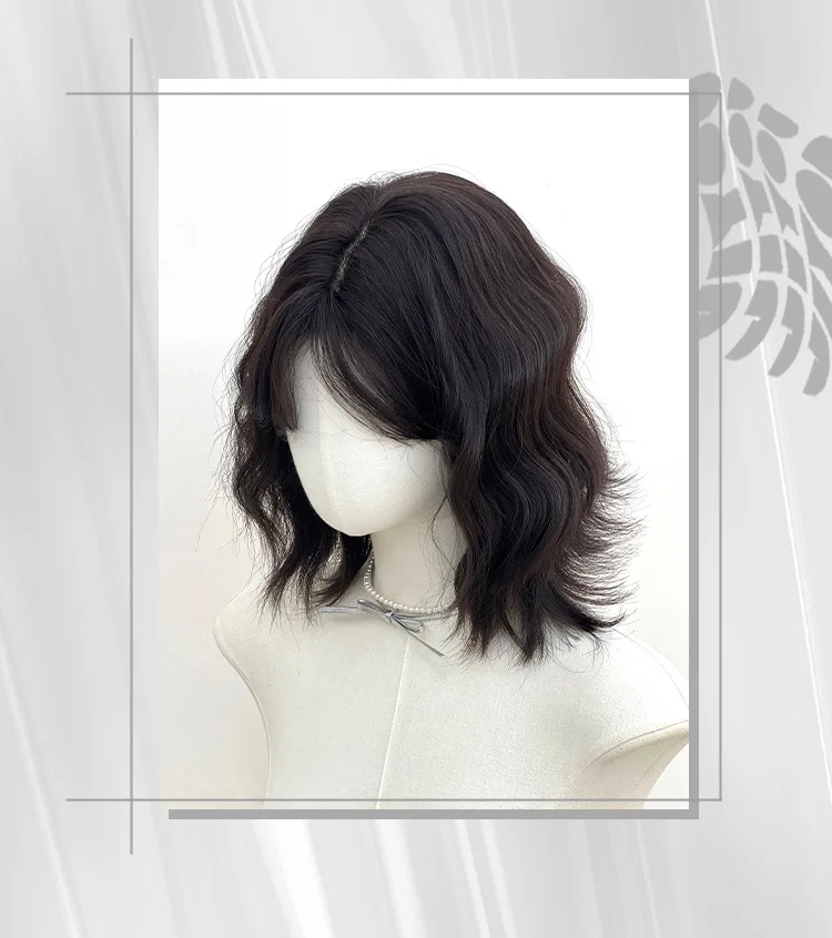 شعر مستعار قصير، شعر مجعد كسول للنساء، تشذيب للوجه يوميًا #4