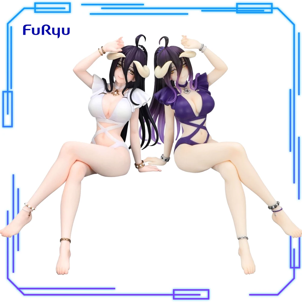 

In Stock FuRyu Original Genuine Anime Overlord Noodle Stopper Figure Albedo Swimsuit Ver.16cm Collections Model Toys Xmas Gift