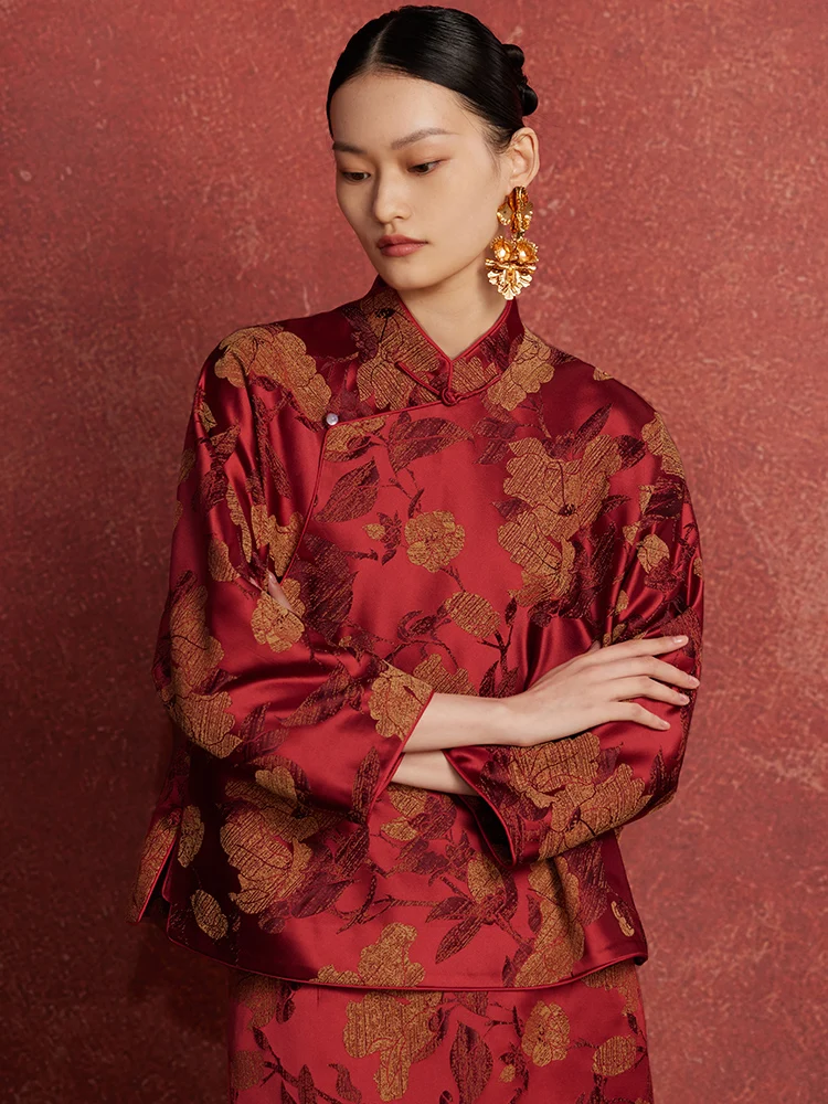 

Новая китайская женская короткая куртка с вышивкой, поясом и пуговицами, свободного кроя, для повседневной носки, стандартный рукав