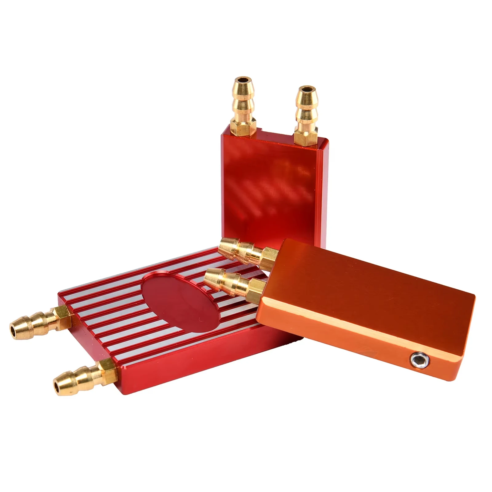 

ESC Water Cooling Plate, Aluminum Alloy Heatsink Cooling Block with 5mm Nozzle for RC Car Boat Marine ESC