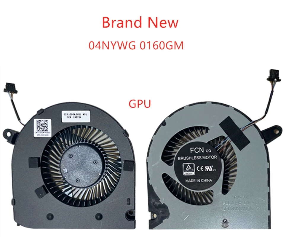 

NEW CPU GPU Cooling Fan Cooler Radiator for DELL G3-3590 04NYWG 0160GM radiator EG75070S1-1C060-S9A EG75070S1-1C070-S9A 0160GM 1