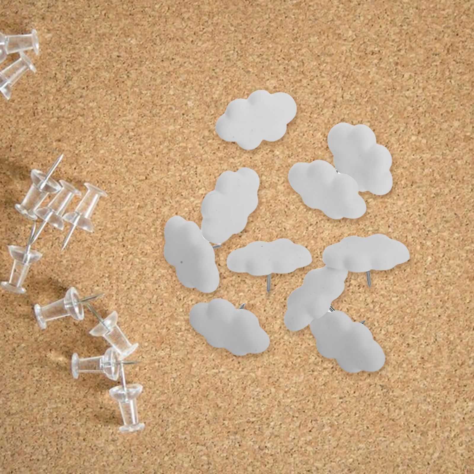 

10Pcs Fun Thumbtacks Cream White Resin Pushpins for Wall Board Office School Home DIY Decorative Display Accessories