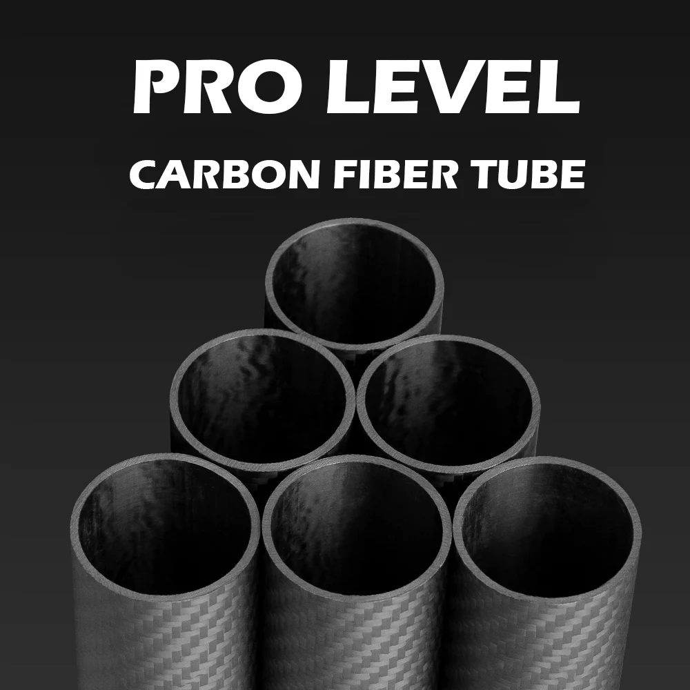 RJXHOBBY 18 ~ 50 Mm Customized Carbon Fiber Roll Tube 0.5mm 1mm 2mm 3mm Thickness Light Weight For Uav Drone Fix Wing Rc