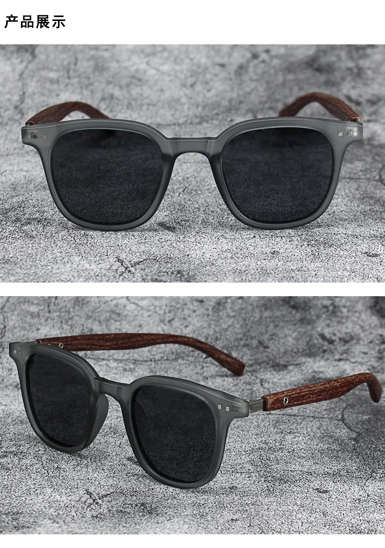 Neue Ankunft Männer Vintage Holzrahmen Sonnenbrille Klassische Marke Sonnenbrille Beschichtung Objektiv Fahren Brillen für Männer/frauen – Detail 1
