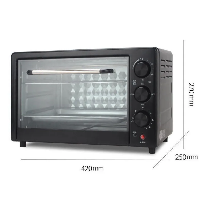 22L Electric Oven Household Baking Multifunctional Large Capacity Desktop Cake Electric Oven Simple Operation and Easy Cleaning