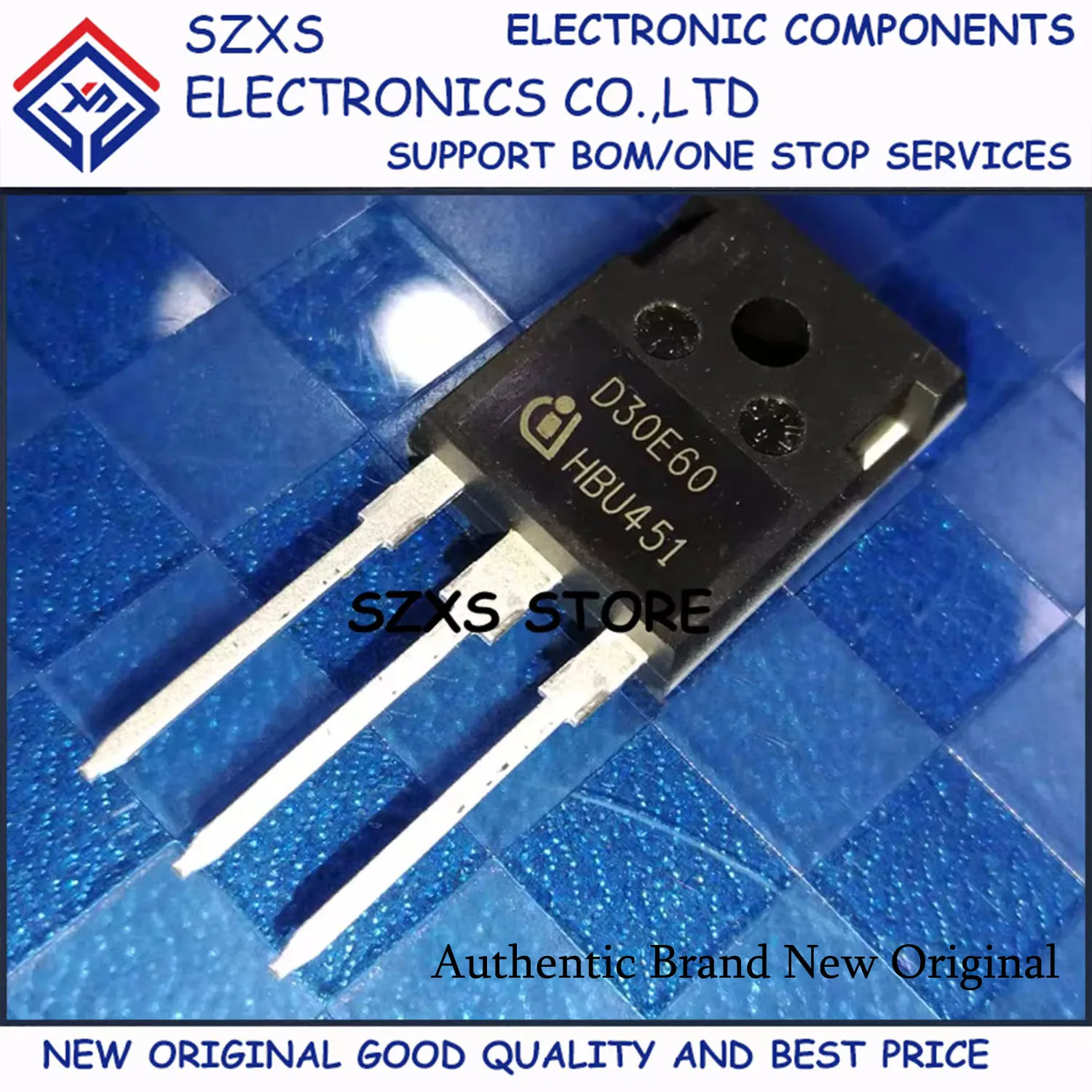 New Original 10Pcs D30E60 IDW30E60 TO-247 600V 30A Fast Recovery Diode Electronic Components Good