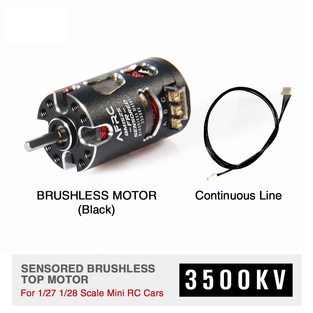 Mini-Rennmotor mit Sensor, bürstenloser AFRC BM1525 für 1/24 1/28 Maßstab, Optionen 2500KV 3500KV 4500KV 5500KV - Schwarz Rot Lila Upgrade – Detail 4