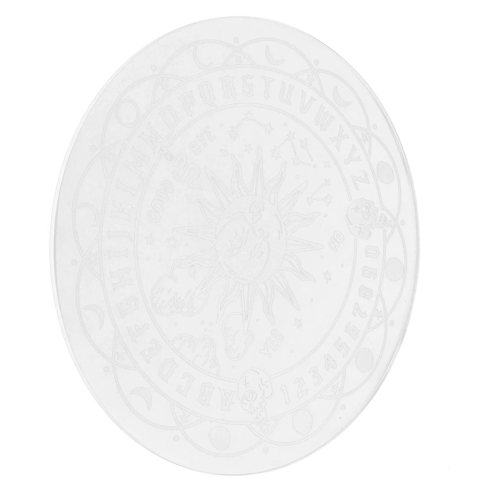 

Crystal Plate for Divination Dowsing Spiritual Spirit Board Acrylic Acrylic Witchcraft Dowsing Necklace Altar Storage