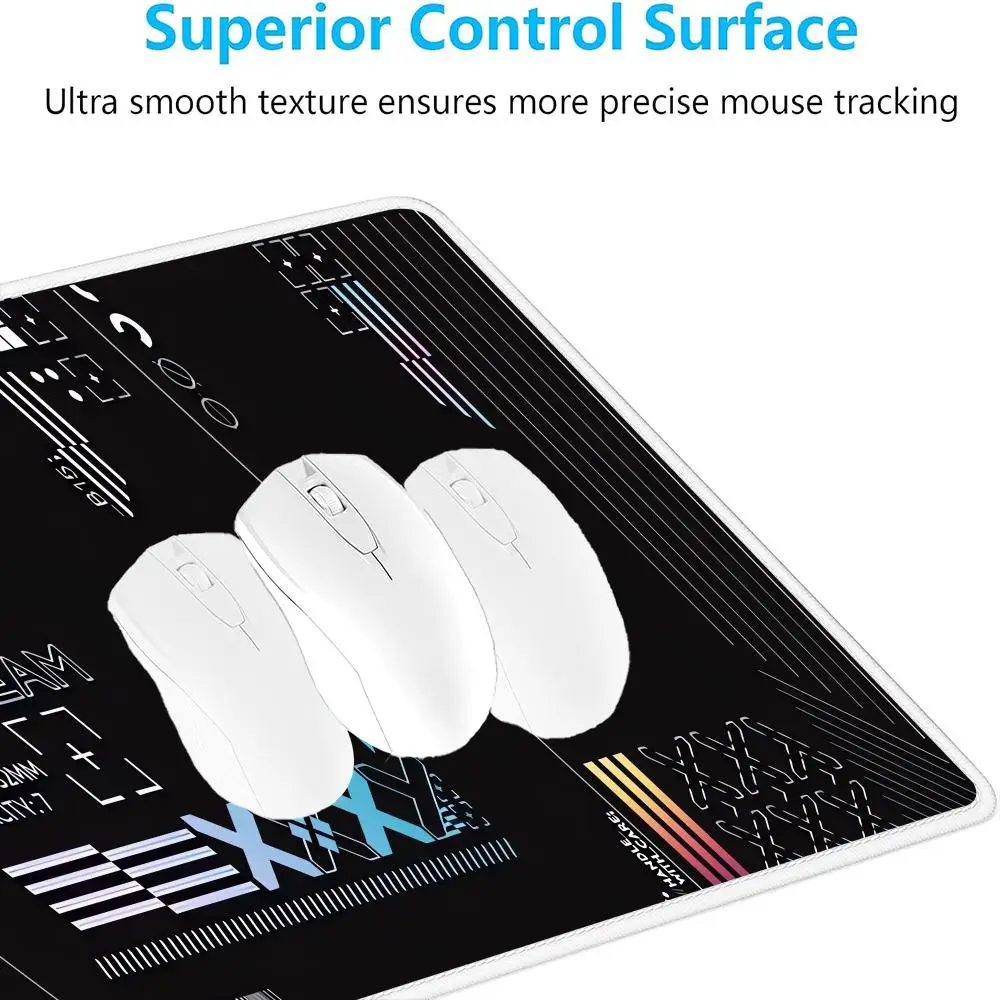 أسود E-Sports CS GO ماوس الوسادة كبيرة الألعاب الفن ماوس الوسادة عدم الانزلاق ملحومة الجدول وسادة ماوس الكمبيوتر المحمول اللوحي حصيرة PC Playmat