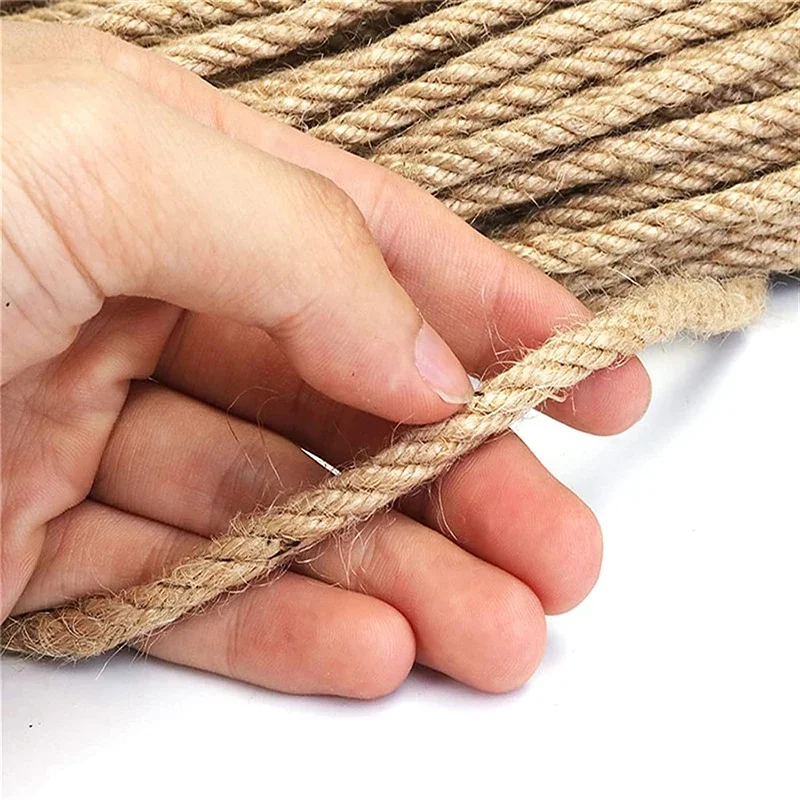 Natural Jute Twine Vintage Jute Rope Cord String Twine Burlap Brown Rope DIY Craft Gift Wrapping Packing Gardening Wedding Decor