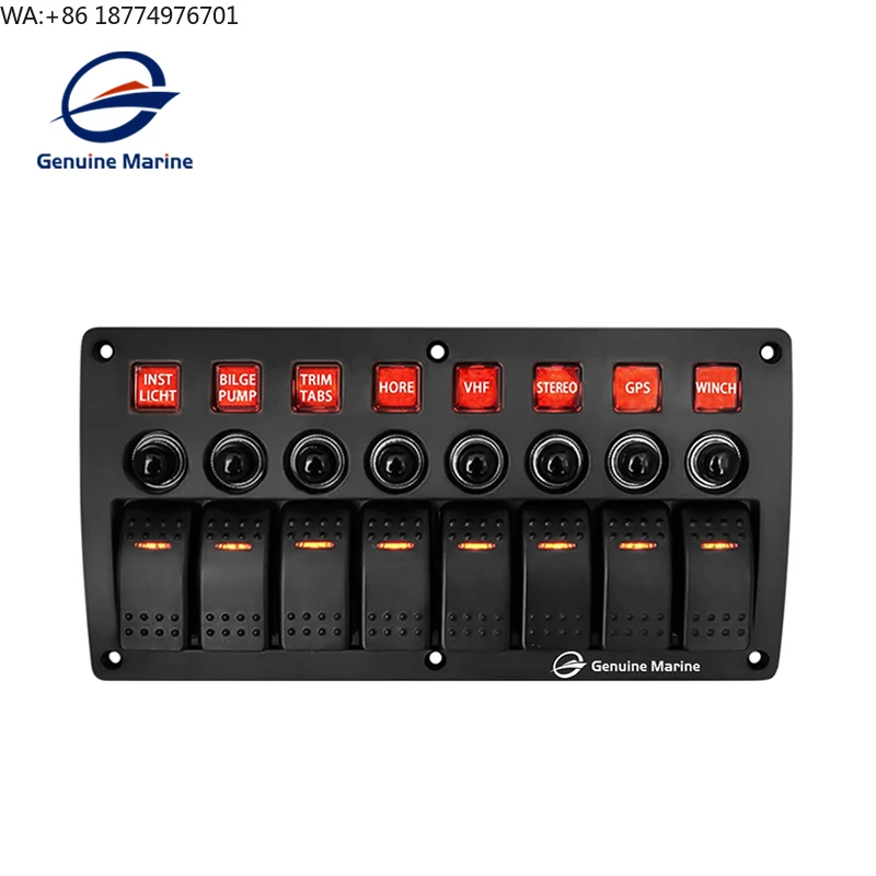 

Оригинальная морская панель с 8-ю кнопочными переключателями, аксессуар для лодок и яхт