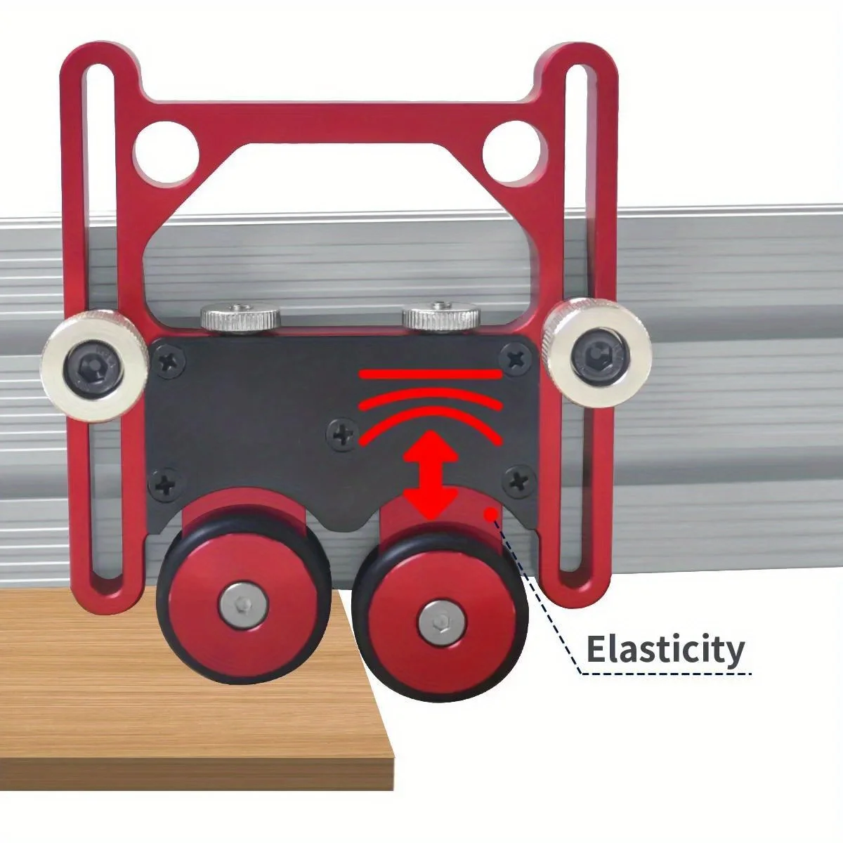 Adjustable Thin Rip Jig Anti-Rebound Feather Board Tool Stock Guide Roller Aluminum Alloy One-Way Table Saw Feeding Guide Roller