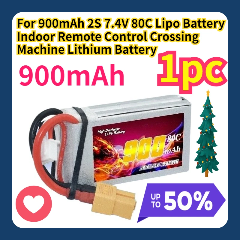 

For 900mAh 2S 7.4V 80C Lipo Battery Indoor Remote Control Crossing Machine Lithium Battery