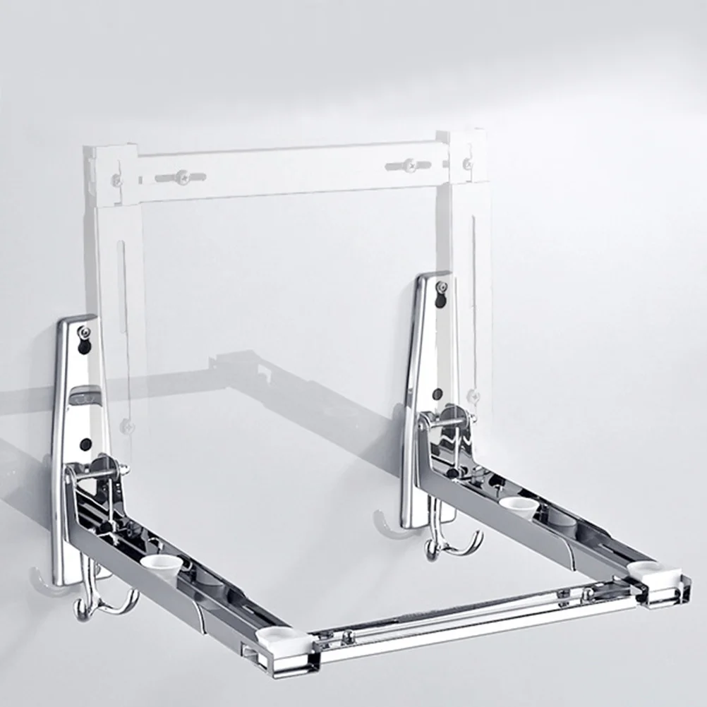 

Wall-Mounted Microwave Bracket Retractable Stainless Steel Foldable Kitchen Rack Oven Shelf Space-Saving Storage Stand