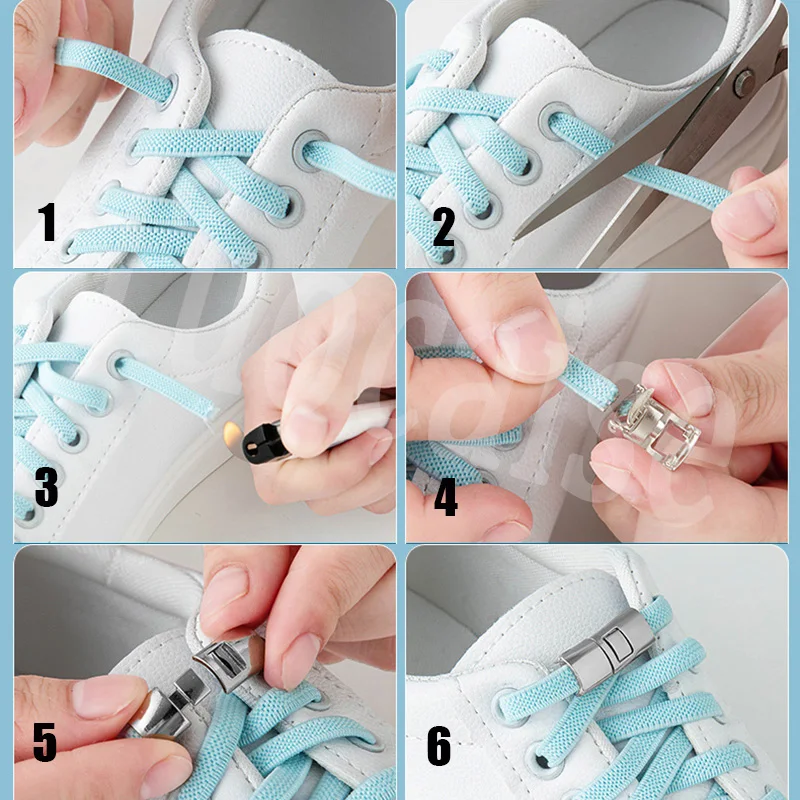 Cordones elásticos para zapatos con hebilla entrelazada, cordones sin atar para zapatillas, cordones planos para zapatos, cordones elásticos para niños y adultos, talla única