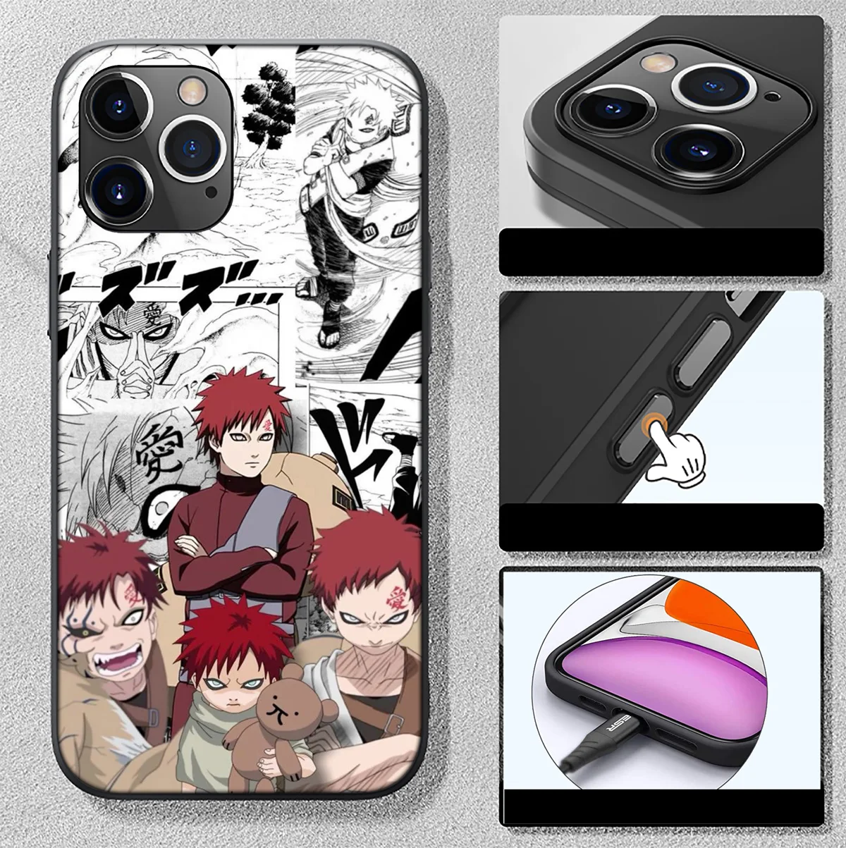 Gaara Anime New High-End Soft Case for Samsung Galaxy A15 S10E S9 S8 S7 Note 20 10 9 8 Plus Lite