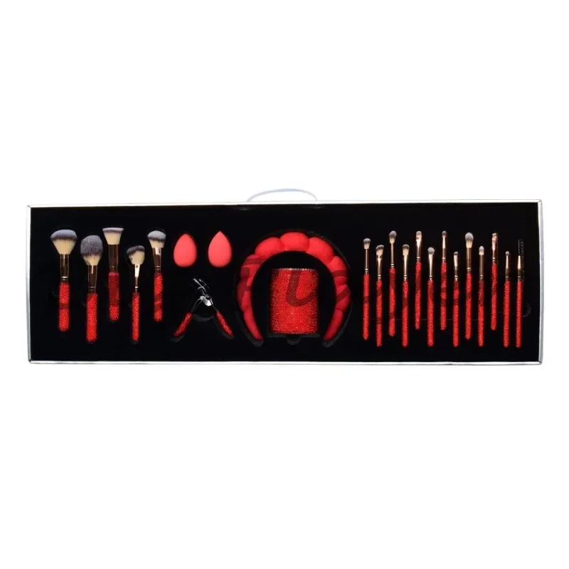 مجموعة فرش مكياج مرصعة بالألماس الإبداعي مكونة من 23 قطعة مجموعة كاملة من فرشاة البودرة المرصعة بالألماس لظلال العيون وبودرة أحمر الخدود #5