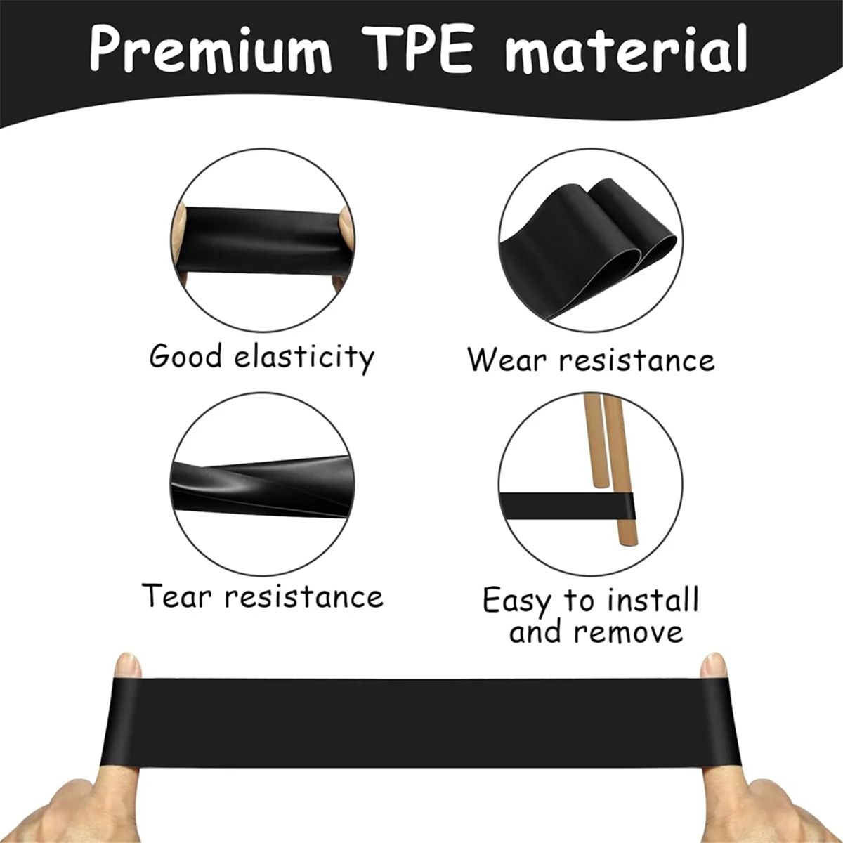 

AA98 20-упаковка ремешков для стульев для детей с ножками, инструменты СДВГ для детей, необходимые для комнаты для детей, ленты для стульев Fidget