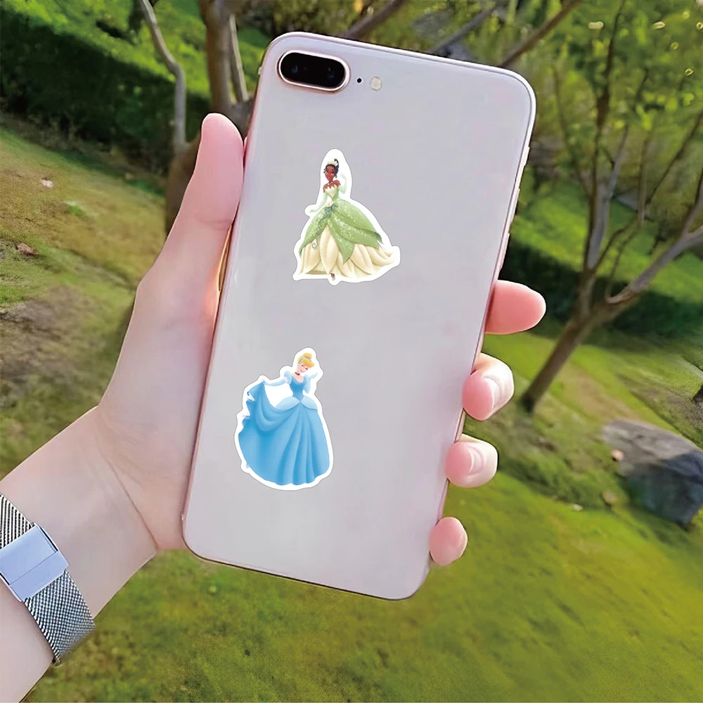 10/30/50PCS Disney Prinzessin Cartoon Aufkleber Nette Graffiti Dekoration Laptop Gepäck Telefon Fall Gitarre Wasserdicht Aufkleber kinder Spielzeug