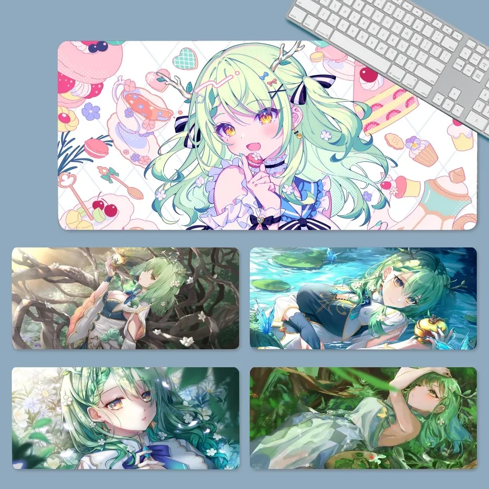 Anime Hololive Girl Ceres Fauna Mousepad Large Gaming Mouse Pad LockEdge Thickened Computer Keyboard Table Desk Mat