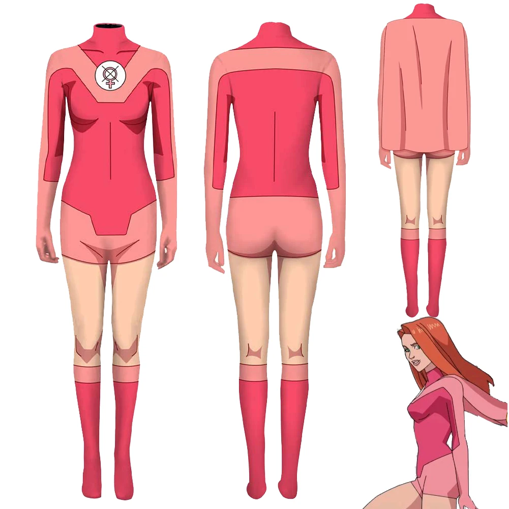 

ATOM EVE Cosplay Bodysuit Cloak Costume Anime Invincible Outfits Women Adult Halloween Carnival Party Disguise Roleplay Suit