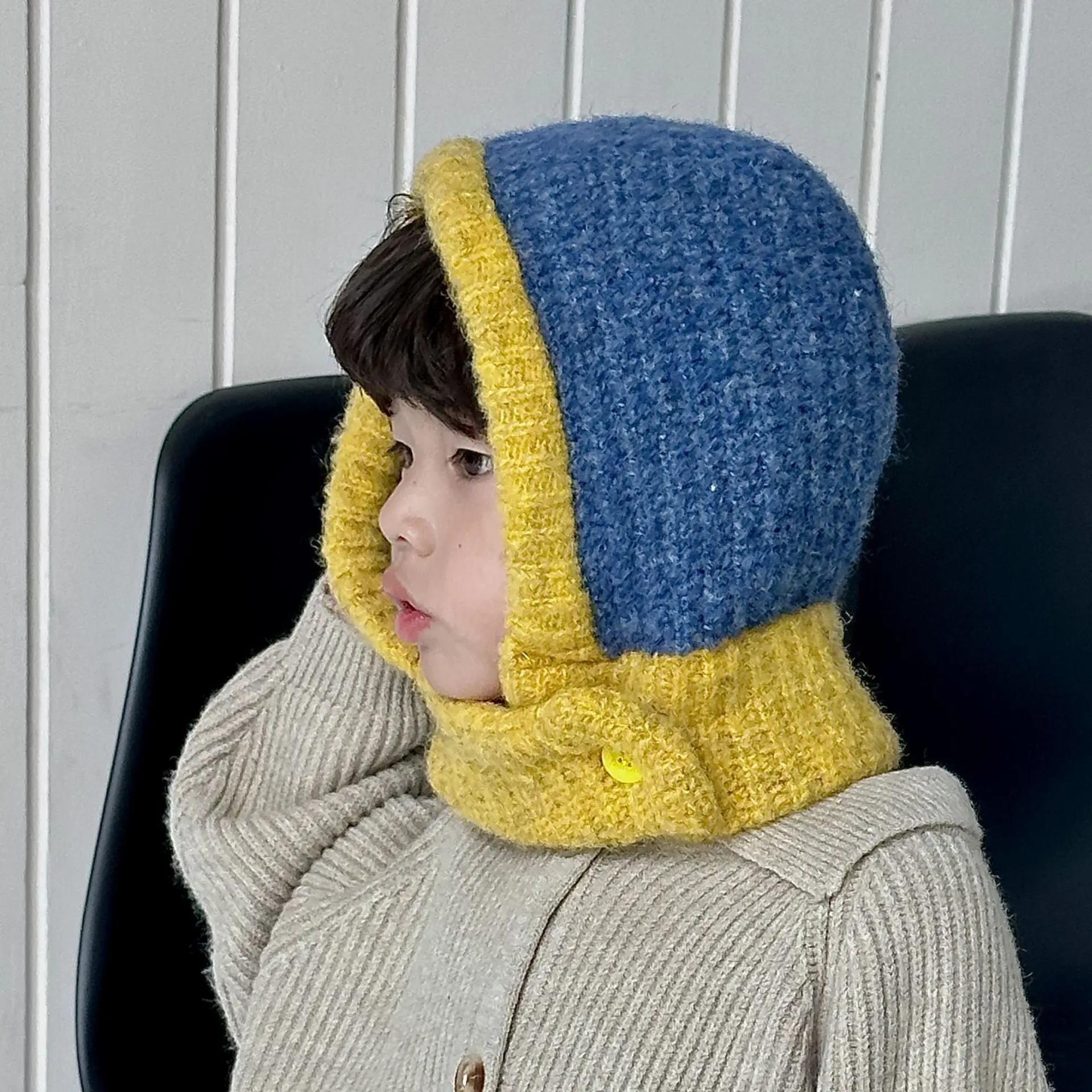 Gorro de Balaclava à prova de vento infantil, chapéus para esqui e neve, para meninos e meninas de 3 a 10 anos