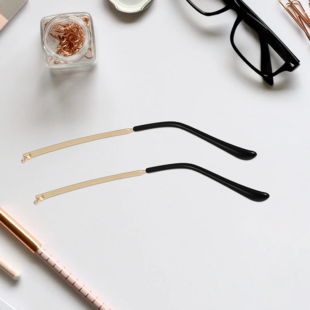 

2 Pairs Eyeglasses Replacements Temples Glasses Universal Design Comfortable Eyeglasses Parts Fit Repair Glasses