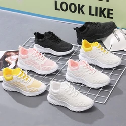 Women Sneakers Mesh Breathable Sports Shoes Women Lightweight and Anti Slip Versatile Casual Women Outdoor Running Shoes Tennis