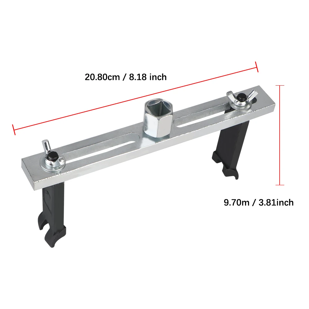 Adjustable Removal Tool For Straight Bending Fuel Tank Pump Disassembly Universal 2 Claw Gasoline Pump Wrench Car Repair Tools