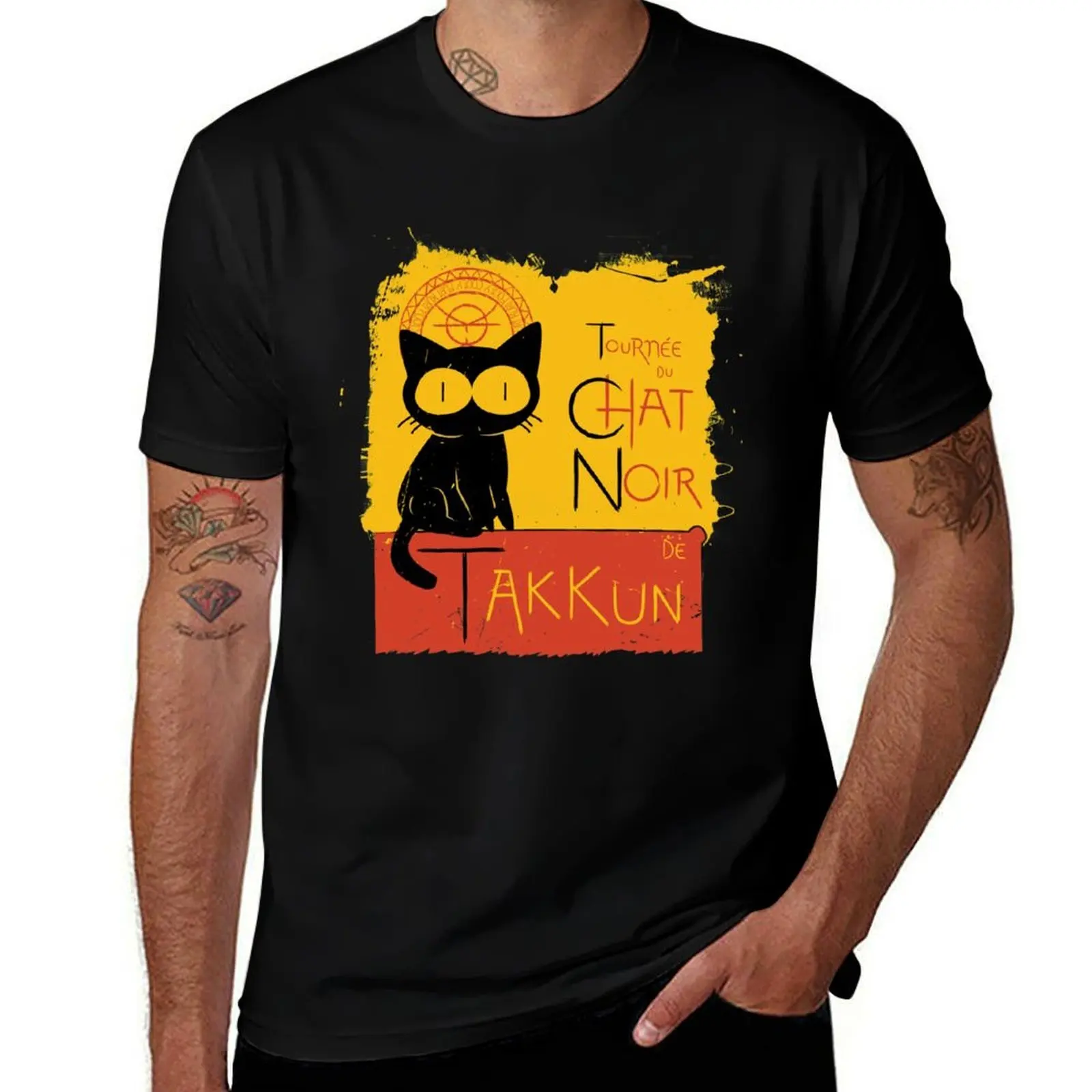 Chat Noir de Takkun T-Shirt t shirt for man t shirt man cotton T-Shirt