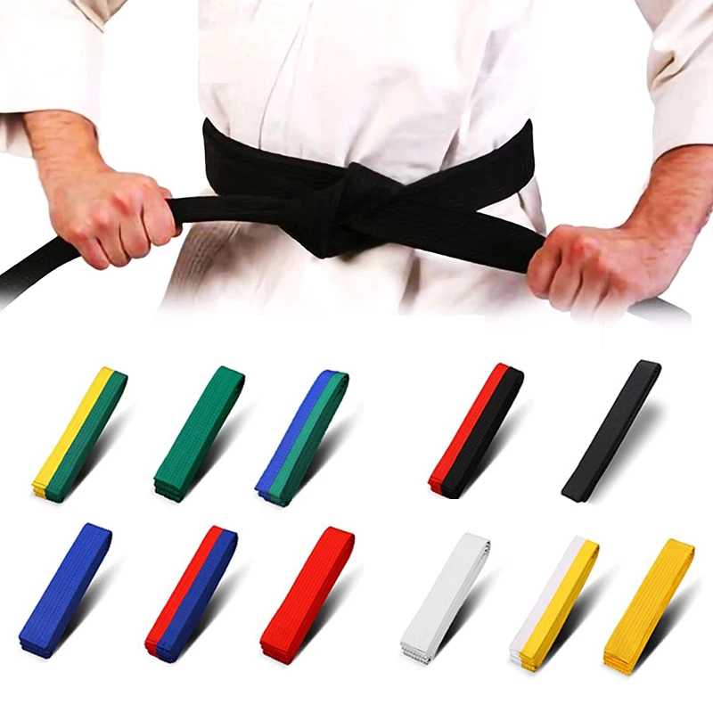 1pc Taekwondo Colored Ranking Belts Cotton Martial Arts Judo Karate TKD Aikido Uniform Easy Fasten Belt Kids Adult Men And Women