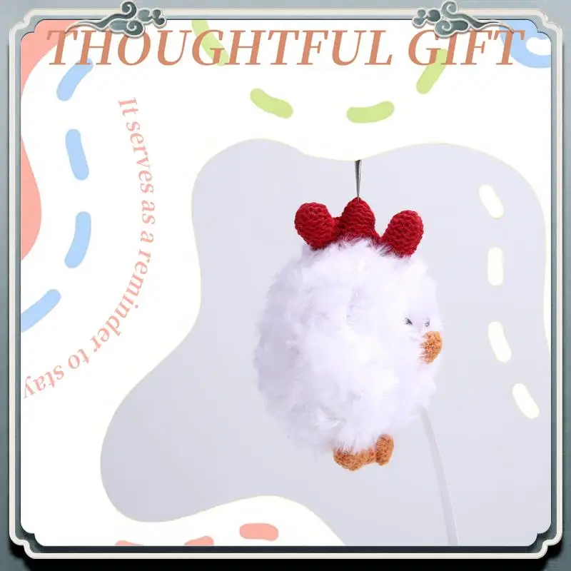 Durable Crochet Chicken Figurine, Cute Crochet Positive Animal , Soft Knitted , Encouragement Gift