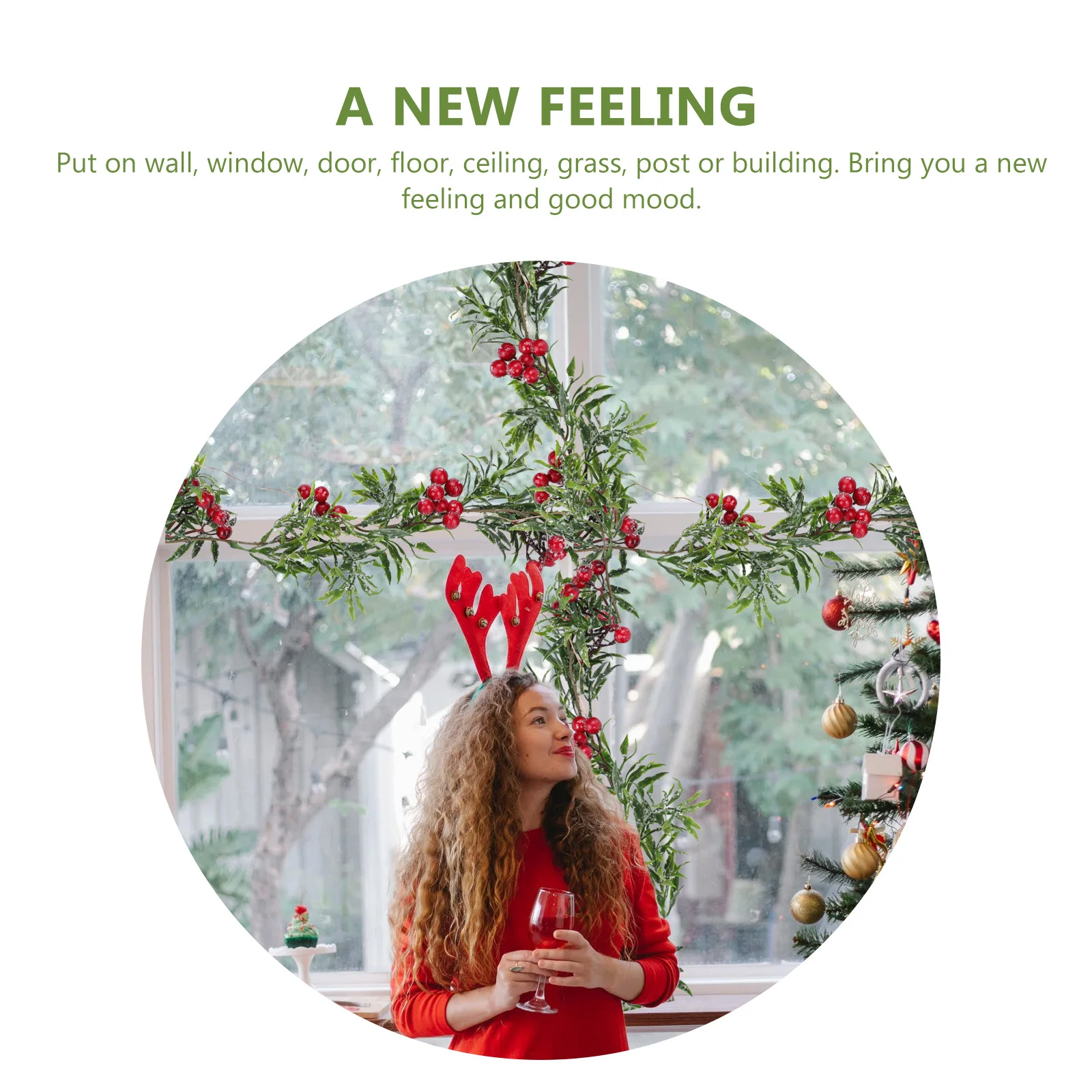 1 قطعة عيد الميلاد مصباح ليد سلسلة البلاستيك الفواكه الحمراء تصميم ضوء دافئ للمنزل مهرجان حفلة الديكور في الهواء الطلق عيد الميلاد ديكور #6