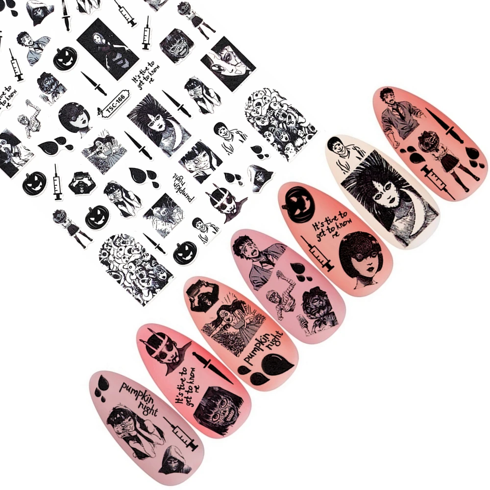 TSC-180 TSC-121 TSC-367 drooling alternative girl Handsome boy 3D Back glue Nail sticker Nail decoration Nail art Nail ornament