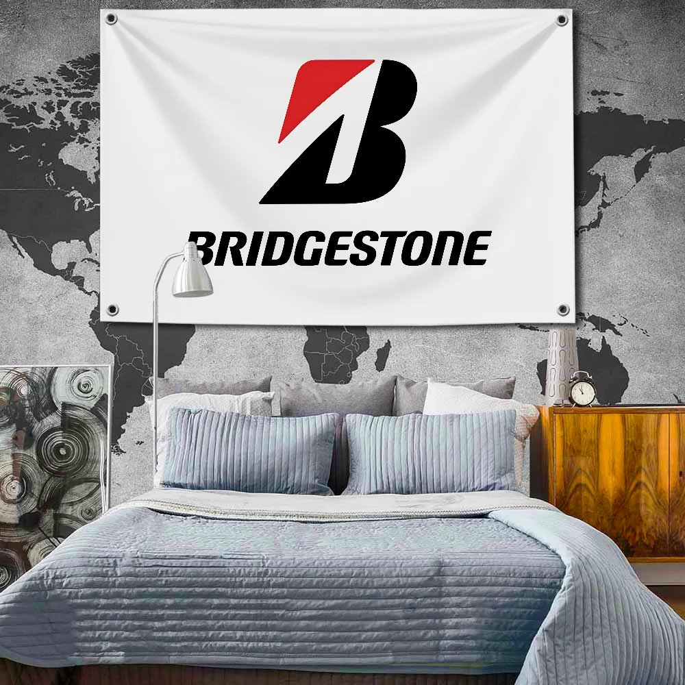 Bandera colgante de A-BRIDGESTONE para garaje, tapiz de pared, cortina, 90x150cm, 2x3 pies, 3x5 pies