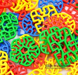 Kindergarten Supplies Slice Blocks Blocks Desktop Assembling Snowflake Building Blocks Bagged Toy