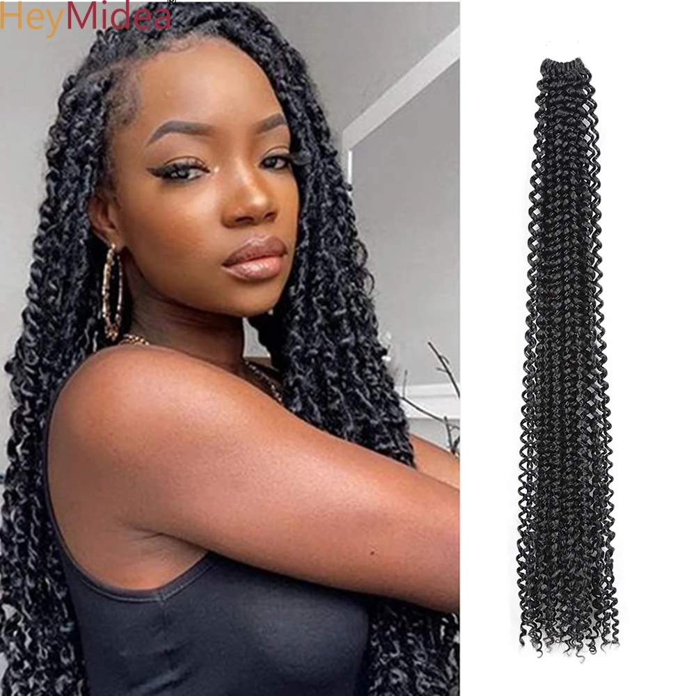 

Passion Twist Crochet Hair Extensions Water Wave Ombre Synthetic Braiding Bohemia 24inch Crochet Braids For African Braids