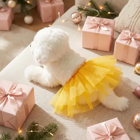 Dog Tutu Skirt Mesh Princess Style Dog Dress For Small Dogs Poodle Bichon Frise Pet Wedding Party Costume Sweet Dog Apparel