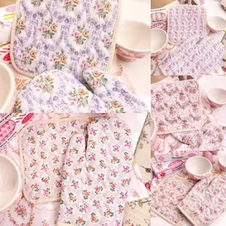 Japanese Flower Cotton Printed Baking Oven Gloves Home Kitchen Hot Resistant Hand Clip Insulation Pad
