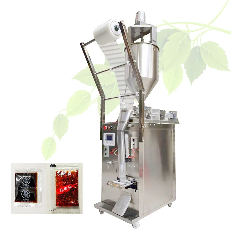 Packing Sealing Machine Peanut Butter Vinegar Tomato Soy Sauce Edible Oil  Liquid Filling Sealing Making Bag Machine