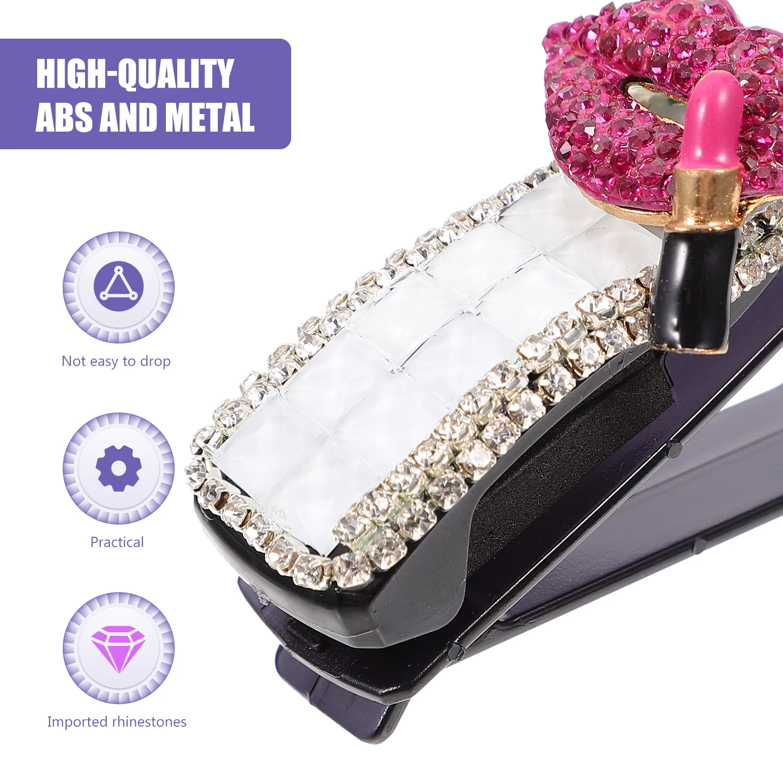 

Rhinestone Car Glasses Holder Clip Sun Visor Eyeglasses Supplies Sunglasses Mount Practical Craftsmanship Durability Interior