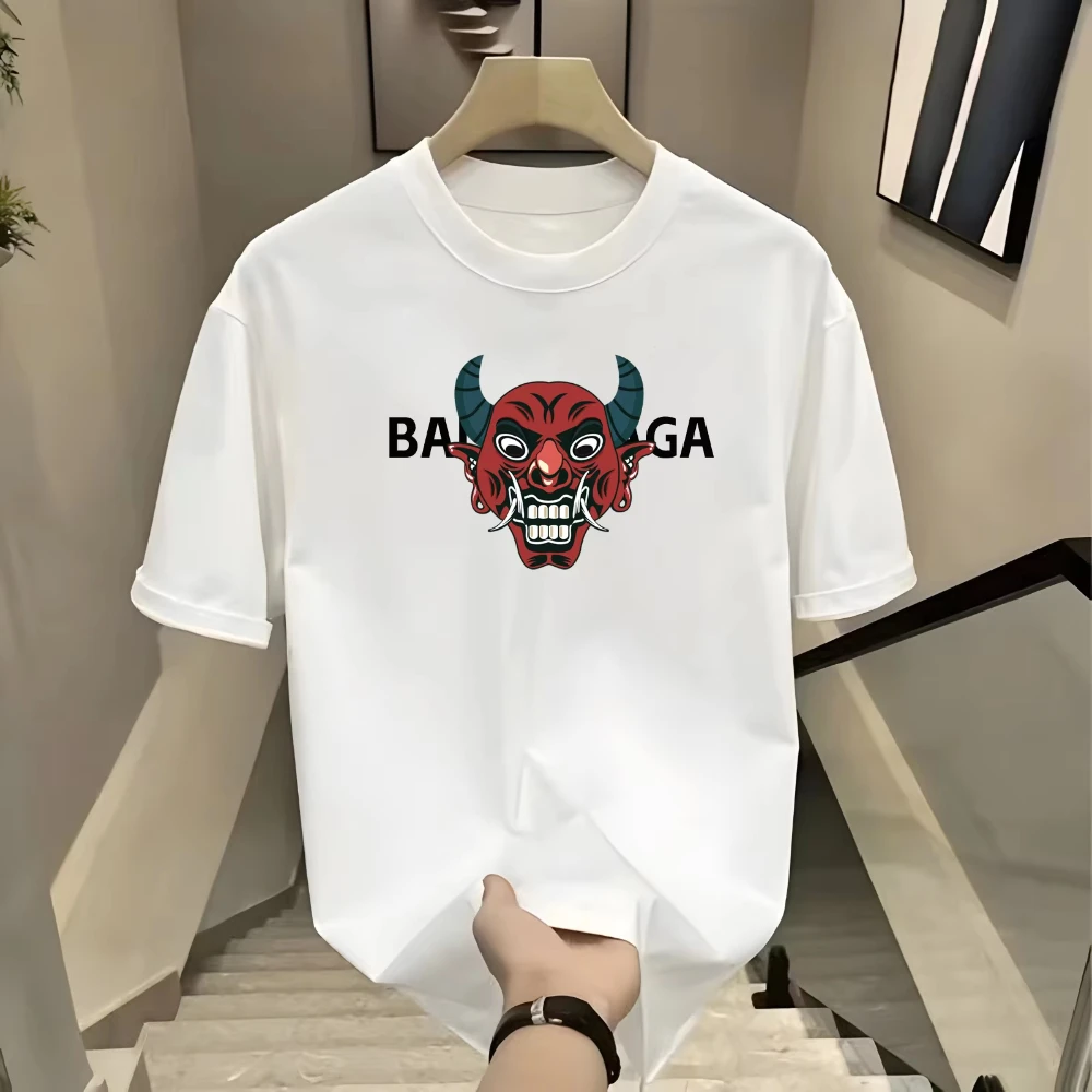 2026 Summer Printed Pure Cotton Men's and Women's Short-Sleeved T-Shirt - Fashion Trend Style - Home Use Round Collar